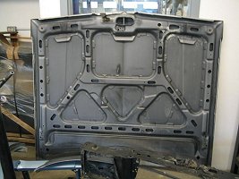 Bottom side of the hood