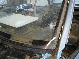 left corner of windshield